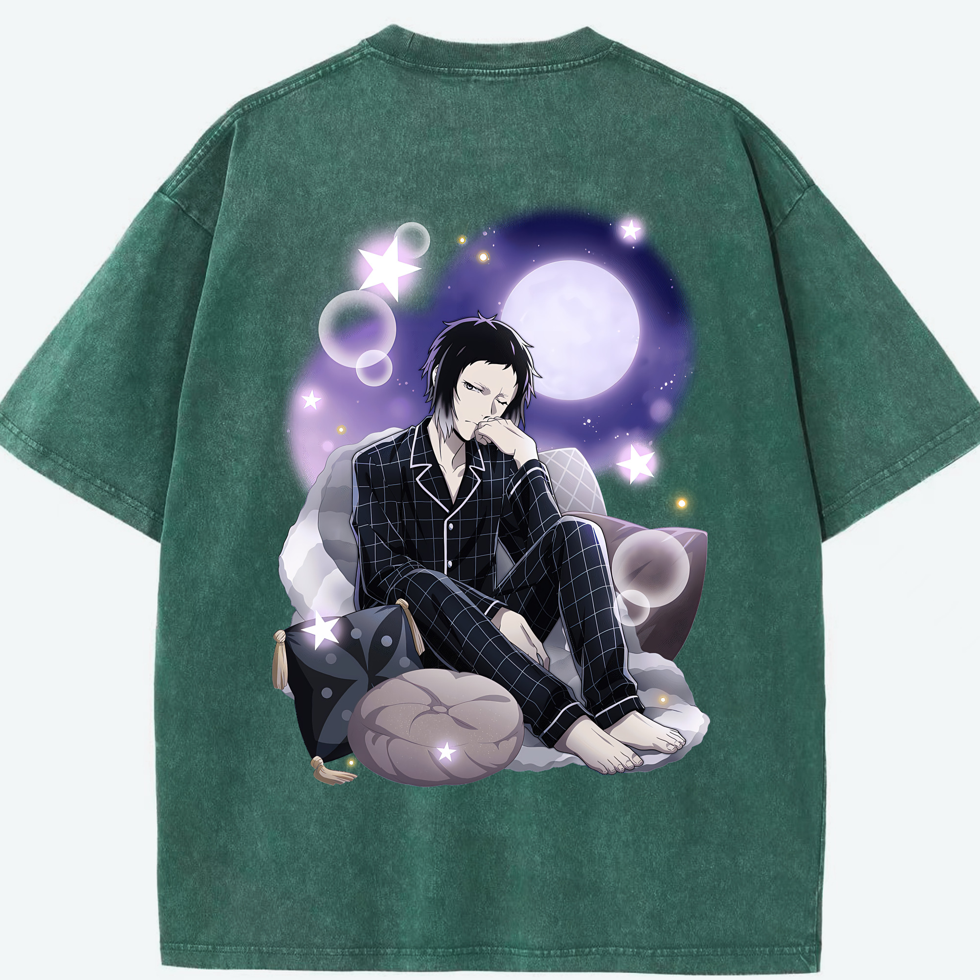 （画像用） 文豪ストレイドッグス Bungo Stray Dogs 綿100% ヴィンテージ風 半袖Tシャツ（背面プリント）